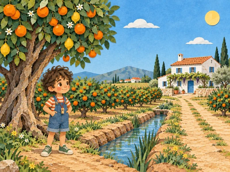 Ilustración de «Pau y la canción de la naranja»